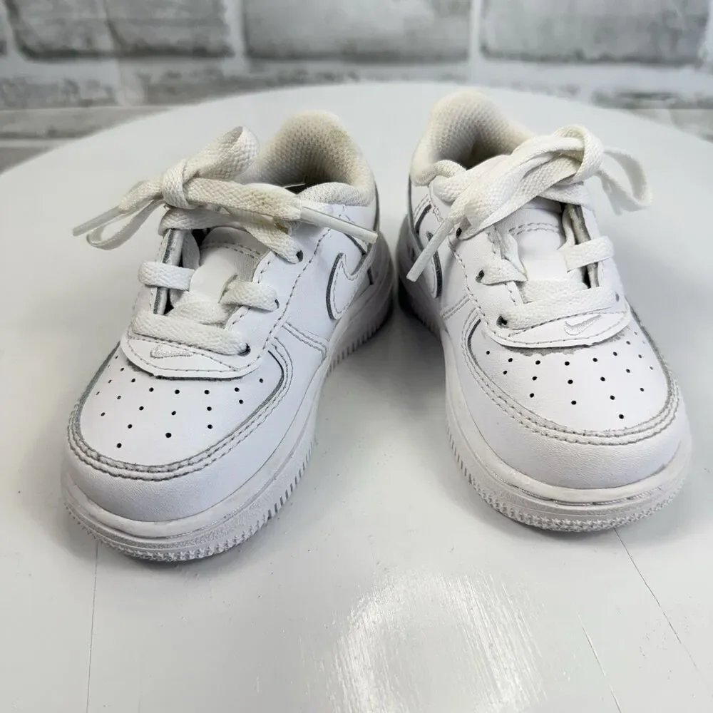 Nike Air Force 1 Low Toddler Size 5 C Triple White Athletic Shoes Sneakers